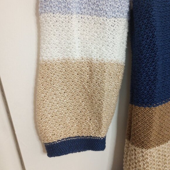 Chico's Striped Textured Pullover Sweater - Picture 6 of 9